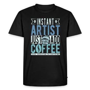 Dicton de café Buchalter - T-shirt Premium bio Homme - noir - Devant - Nico (187cm)