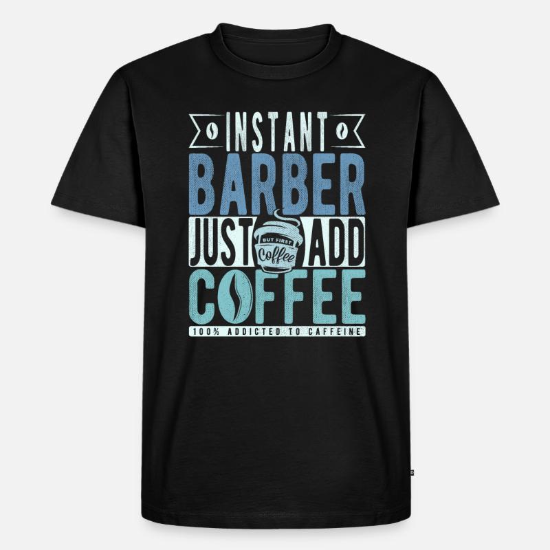 Buchalter Kaffee Spruch - Männer Premium Bio T-Shirt - Schwarz