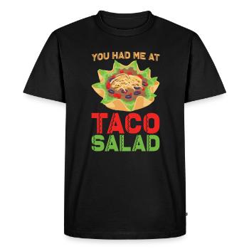 Salade de tacos - T-shirt Premium bio Homme - noir - Devant - Nico (187cm)