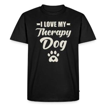 Therapy dog saying - Men's Premium Organic T-Shirt - black - Front - Nico (187cm)