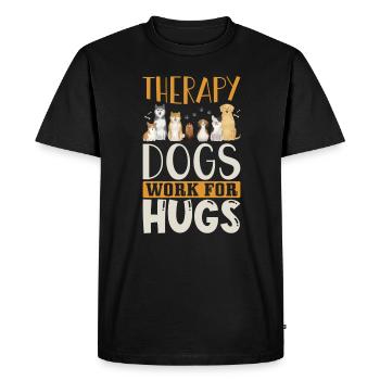 Therapy dog saying - Men's Premium Organic T-Shirt - black - Front - Nico (187cm)