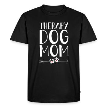 Therapy dog mom - Men's Premium Organic T-Shirt - black - Front - Nico (187cm)