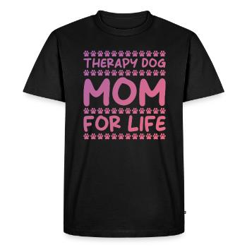 Therapy dog mom - Men's Premium Organic T-Shirt - black - Front - Nico (187cm)