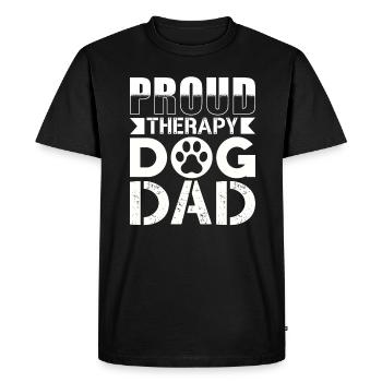 Therapy dogs dad - Men's Premium Organic T-Shirt - black - Front - Nico (187cm)