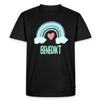 Benedict Name Rainbow Baby - Men's Premium Organic T-Shirt - black - Front - Nico (187cm)