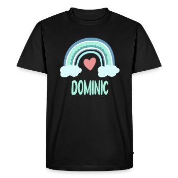 Dominic Name Rainbow Baby - Men's Premium Organic T-Shirt - black - Front - Nico (187cm)
