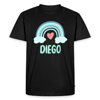 Diego Nom Rainbow Baby - T-shirt Premium bio Homme - noir - Devant - Nico (187cm)
