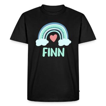 Finn Name Rainbow Baby - Men's Premium Organic T-Shirt - black - Front - Nico (187cm)