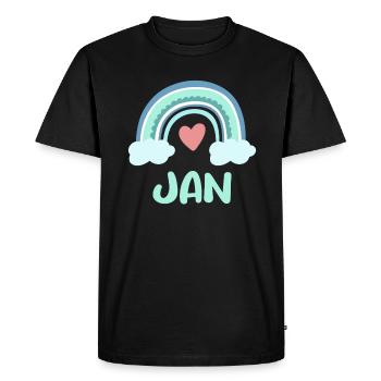 Jan Name Rainbow Baby - Men's Premium Organic T-Shirt - black - Front - Nico (187cm)