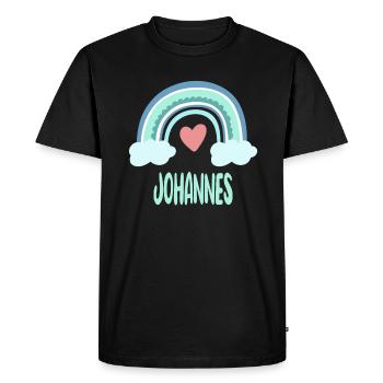 Jojohannes nomme Rainbow Baby - T-shirt Premium bio Homme - noir - Devant - Nico (187cm)
