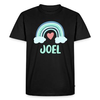 Joel Name Rainbow Baby - Men's Premium Organic T-Shirt - black - Front - Nico (187cm)