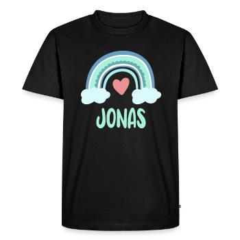 Jonas Nom Rainbow Baby - T-shirt Premium bio Homme - noir - Devant - Nico (187cm)