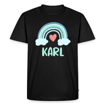 Karl Nom Rainbow Baby - T-shirt Premium bio Homme - noir - Devant - Nico (187cm)