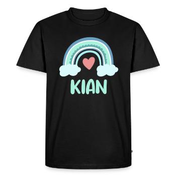 Kian Name Rainbow Baby - Men's Premium Organic T-Shirt - black - Front - Nico (187cm)