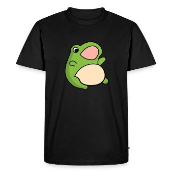 Frog Comic Drawing Funny - Men's Premium Organic T-Shirt - black - Front - Nico (187cm)