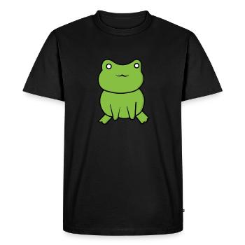 Frog Comic Drawing Funny - Men's Premium Organic T-Shirt - black - Front - Nico (187cm)