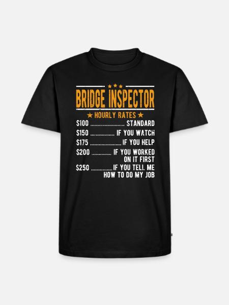Bridge inspector hourly wage - Men's Premium Organic T-Shirt - black