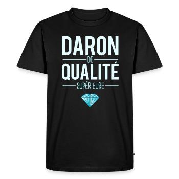 Daron de qualité supérieure meilleur papa humour - T-shirt Premium bio Homme - noir - Devant - Nico (187cm)