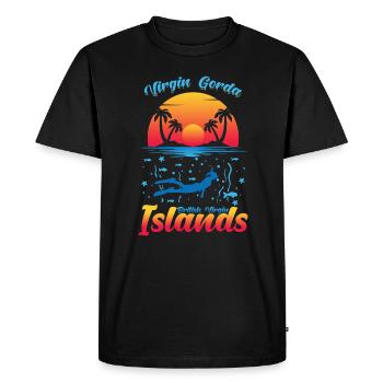 Vierge Souvenir des îles Vierges britanniques - T-shirt Premium bio Homme - noir - Devant - Nico (187cm)