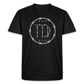 Signe du zodiaque de la Vierge - T-shirt Premium bio Homme - noir - Devant - Nico (187cm)