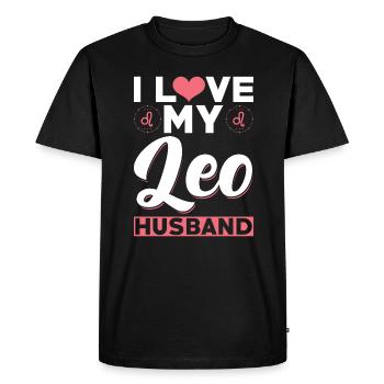 J’aime mon mari Lion - T-shirt Premium bio Homme - noir - Devant - Nico (187cm)