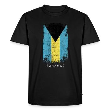 Souvenir avec le drapeau du pays des Bahamas - T-shirt Premium bio Homme - noir - Devant - Nico (187cm)