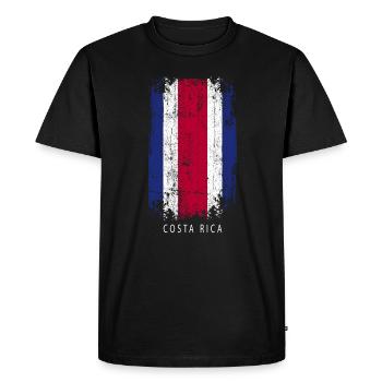Souvenir avec le drapeau du Costa Rica - T-shirt Premium bio Homme - noir - Devant - Nico (187cm)