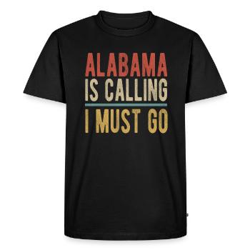 L’Alabama m’appelle, je dois y aller - T-shirt Premium bio Homme - noir - Devant - Nico (187cm)
