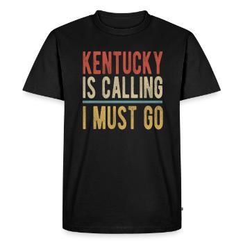 Le Kentucky m’appelle, je dois y aller - T-shirt Premium bio Homme - noir - Devant - Nico (187cm)