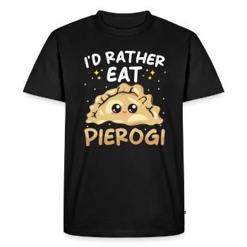 Boulettes Pierogi - T-shirt Premium bio Homme - noir - Devant - Nico (187cm)