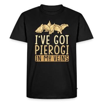 Boulettes Pierogi - T-shirt Premium bio Homme - noir - Devant - Nico (187cm)