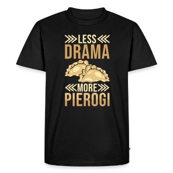 Boulettes Pierogi - T-shirt Premium bio Homme - noir - Devant - Nico (187cm)