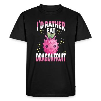 Fruit du dragon Kawaii - T-shirt Premium bio Homme - noir - Devant - Nico (187cm)