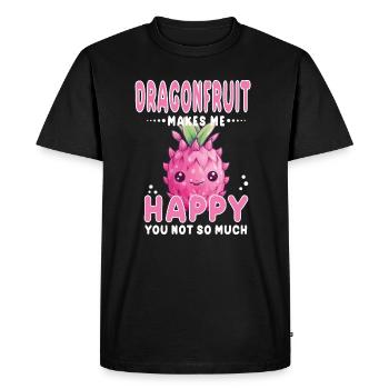 Dragon Fruit Kawaii - T-shirt Premium bio Homme - noir - Devant - Nico (187cm)