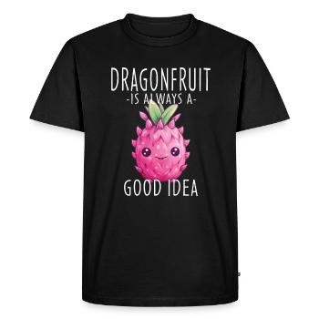 Fruit du dragon Kawaii - T-shirt Premium bio Homme - noir - Devant - Nico (187cm)