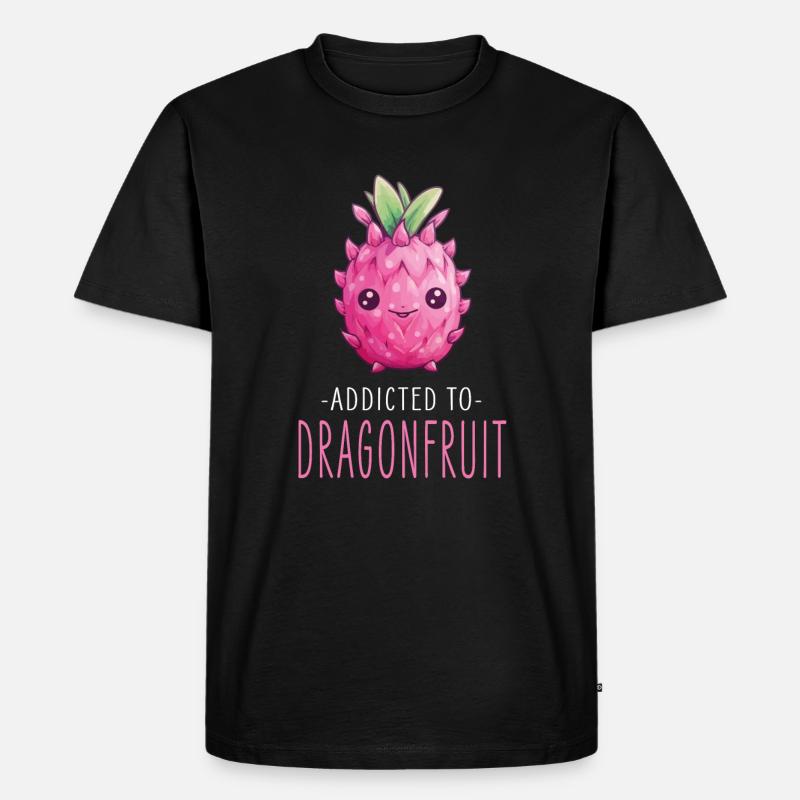 Dragonfruit Kawaii - Männer Premium Bio T-Shirt - Schwarz