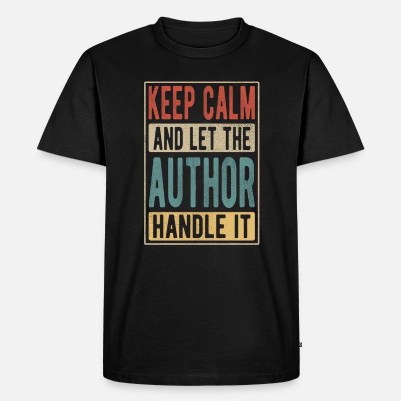 Autor Retro Geschenk - Männer Premium Bio T-Shirt - Schwarz