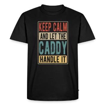Caddie Retro Cadeau - T-shirt Premium bio Homme - noir - Devant - Nico (187cm)
