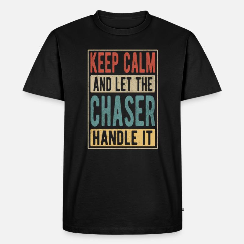 Verfolger Retro Geschenk - Männer Premium Bio T-Shirt - Schwarz