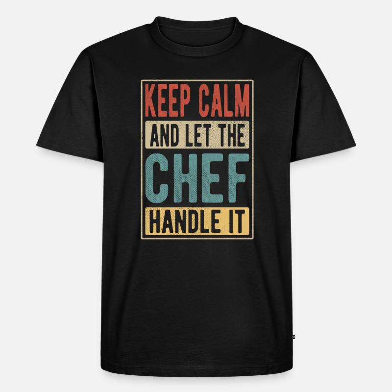 Koch Retro Geschenk - Männer Premium Bio T-Shirt - Schwarz