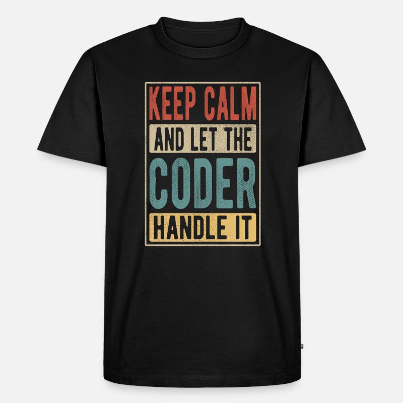 Coder Retro Cadeau - T-shirt Premium bio Homme - noir