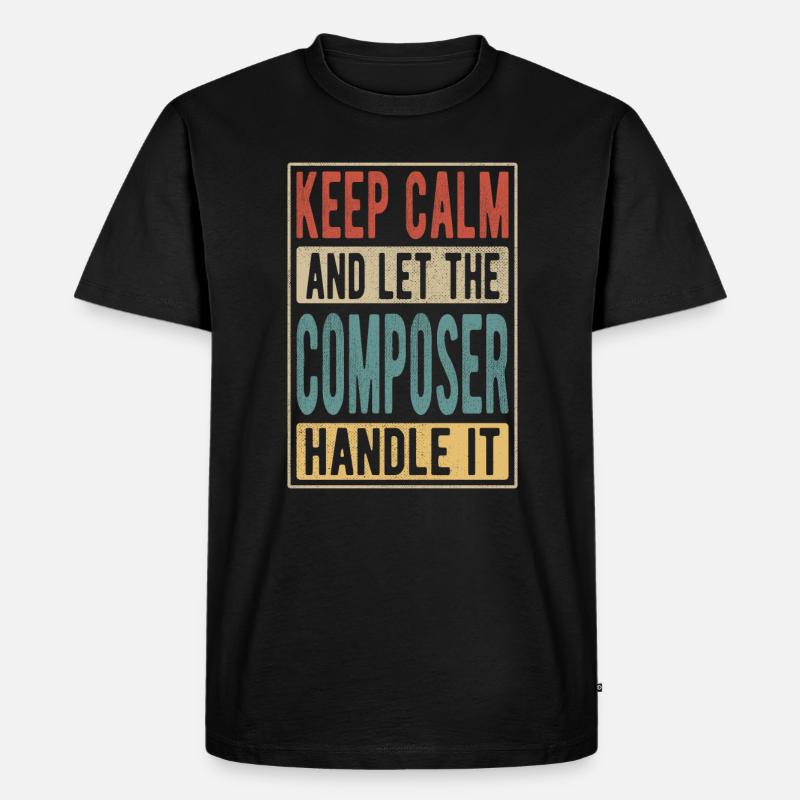 Komponist Retro Geschenk - Männer Premium Bio T-Shirt - Schwarz
