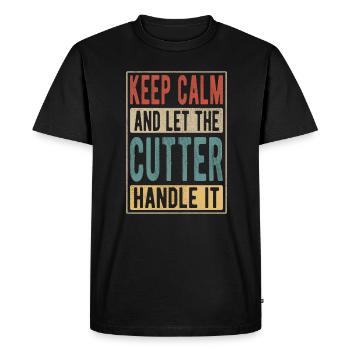 Cutter Retro Cadeau - T-shirt Premium bio Homme - noir - Devant - Nico (187cm)