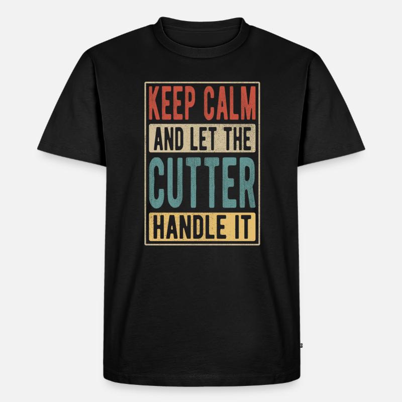 Cutter Retro Geschenk - Männer Premium Bio T-Shirt - Schwarz