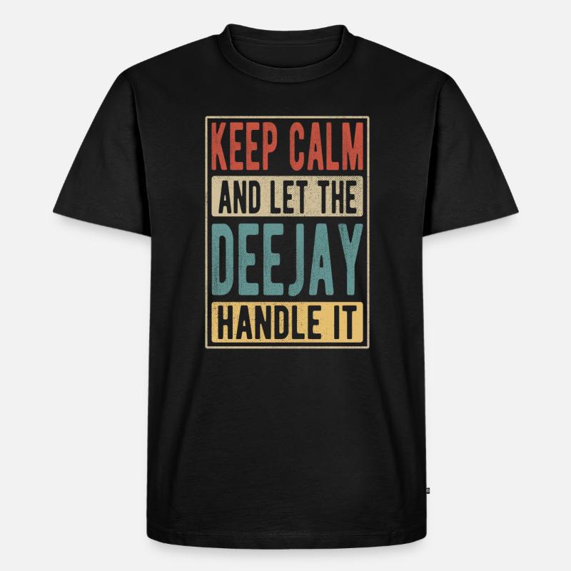 Deejay Retro Geschenk - Männer Premium Bio T-Shirt - Schwarz