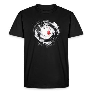 Cercle de calligraphie chinoise - T-shirt Premium bio Homme - noir - Devant - Nico (187cm)