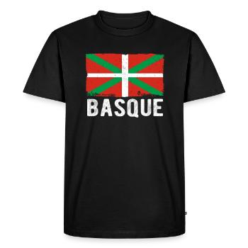 Basque Country Basque Flag - Men's Premium Organic T-Shirt - black - Front - Nico (187cm)