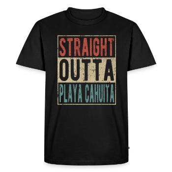 Straight Outta Playa Cahuita - T-shirt Premium bio Homme - noir - Devant - Nico (187cm)