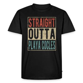 Straight Outta Playa Cocles - T-shirt Premium bio Homme - noir - Devant - Nico (187cm)
