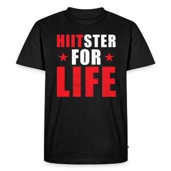 Hiit Workout Training Motivation HIIT Hard Train - Men's Premium Organic T-Shirt - black - Front - Nico (187cm)